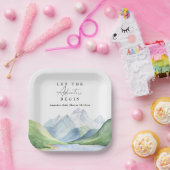 水の色の山々 – 冒険を始めよう ペーパープレート (パーティー)