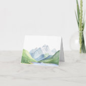 水の色の山ありがとう サンキューカード (裏面)