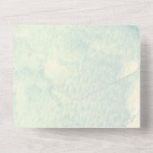 水の色の山と木々こうもりミズバ オールインワン招待状 (裏面)