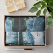 水の色の山のデコページティッシュペーパー 薄葉紙 (ギフト)