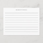 水の色の山のブライダルシャワーレシピカード ポストカード (裏面)