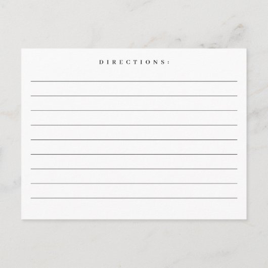 水の色の山のブライダルシャワーレシピカード ポストカード (裏面)