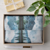 水の色の山の切り離し10x15 薄葉紙 (ギフト)