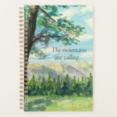 水の色の山の日絵画々のプランナー プランナー手帳 (正面)