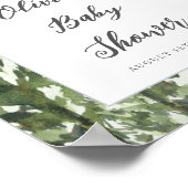 水の色の山の森アーチ赤ちゃんシャワー ポスター (角)