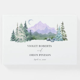 水の色の山の森エレガントな結婚式 ゲストブック