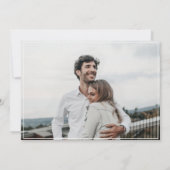 水の色の山の森結婚の写真 セーブザデート (裏面)