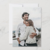 水の色の山の森結婚の写真 セーブザデート (裏面)