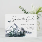 水の色の山の森結婚の写真 セーブザデート (スタンド正面)