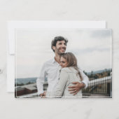 水の色の山の森結婚の写真 セーブザデート (裏面)