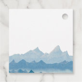 水の色の山の範囲結婚の感謝 フェイバータグ (裏面)