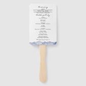 水の色の山の結婚式 プログラムファン ハンドファン (裏面)