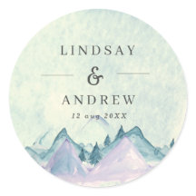 水の色の山パーソナライズされたの結婚数