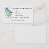 水の色の山ブルーバードブルーバードアート 名刺 (正面/裏面)