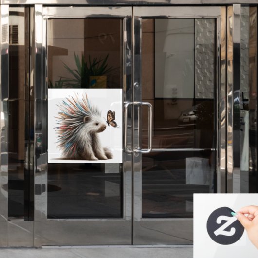 水の色の山嵐デカール ウィンドウサイン (オフィスドア)