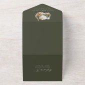 水の色の山結婚のオールインワン招待状 オールインワン招待状 (外側)