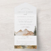 水の色の山結婚のオールインワン招待状 オールインワン招待状 (内側)