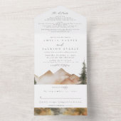 水の色の山結婚のオールインワン招待状 オールインワン招待状 (内側)