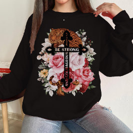 水の色の巨大な虎の強さと勇気がある スウェットシャツ