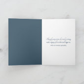 水の色の帆船の湖に悔やみや弔慰 カード (内部)