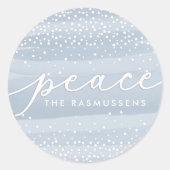 水の色の希望 |休日 ラウンドシール (正面)