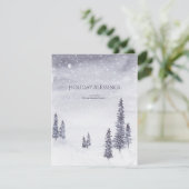 水の色の平和な冬のシーンのクリスマス/ シーズンカード (スタンド正面)