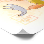 水の色の年の鶏、侍 ポスター (角)