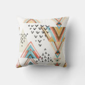 水の色の幾何学的シームレス：部族スタイル。 クッション (裏面)