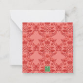 水の色の弓ミストレトークリスマス ノートカード (裏面)