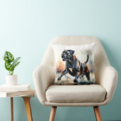 水の色の強力な杖のコルソ犬 クッション (椅子)