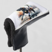 水の色の強力な杖のコルソ犬 ゴルフヘッドカバー (3/4 正面)