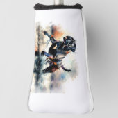 水の色の強力な杖のコルソ犬 ゴルフヘッドカバー (回転90)