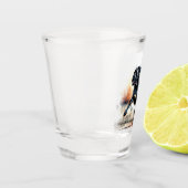 水の色の強力な杖のコルソ犬 ショットグラス (左)