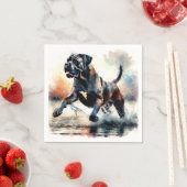 水の色の強力な杖のコルソ犬 スタンダードカクテルナプキン (インサイチュ)