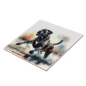 水の色の強力な杖のコルソ犬 タイル (側面)