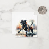 水の色の強力な杖のコルソ犬 ノートカード (正面/裏面インサイチュ)