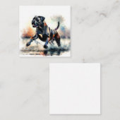 水の色の強力な杖のコルソ犬 ノートカード (正面/裏面)