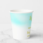 水の色の性別が明らかに 紙コップ (正面)