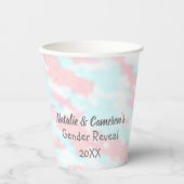 水の色の性別の表れ 紙コップ (正面)