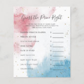 水の色の性別を明らかにするパーティー価格を推測 (正面)