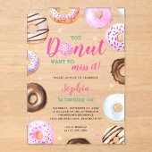 水の色の恋しく思誕生日したい アクリル招待状 (正面)