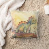 水の色の恐竜が子供の部屋に クッション (ブランケット)