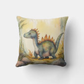 水の色の恐竜が子供の部屋に クッション (裏面)