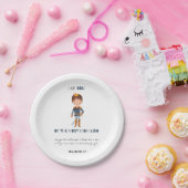 水の色の息子の王の男の子の最初の誕生日 ペーパープレート (パーティー)