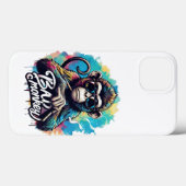 水の色の悪いサルiPhone 13ケース Case-Mate iPhoneケース (裏面 (横))
