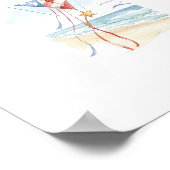 水の色の愛国的なスターストライプズキートコースト ポスター (角)