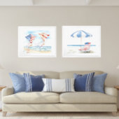 水の色の愛国的なスターストライプズキートコースト ポスター