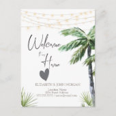 水の色の手のひら、ハート発表 案内ポストカード (正面)