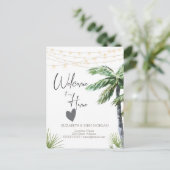 水の色の手のひら、ハート発表 案内ポストカード (スタンド正面)