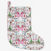 水の色の手のク色彩の鮮やかリスマスフェアリー物語 スモールクリスマスストッキング (正面)